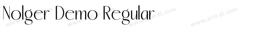 Nolger Demo Regular字体转换 Nolger Demo Regular字体转换